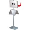 Mini-Multi Stand Infoständer - doppelseitiger A3-Klapprahmen + A3-Stahlregal #1
