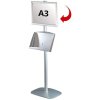 Mini-Multi Stand 5 Infoständer - Einseitiger A3-Klapprahmen + A3-Stahlregal #1