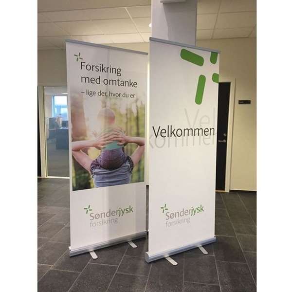 Business Roll-up, einseitig, Kassette, 85 cm, Aluminium in Tasche mit Längsreißverschluss