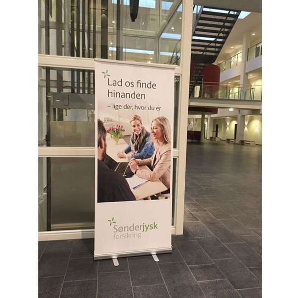 Business Roll-up, einseitig, Kassette, 85 cm, Aluminium in Tasche mit Längsreißverschluss