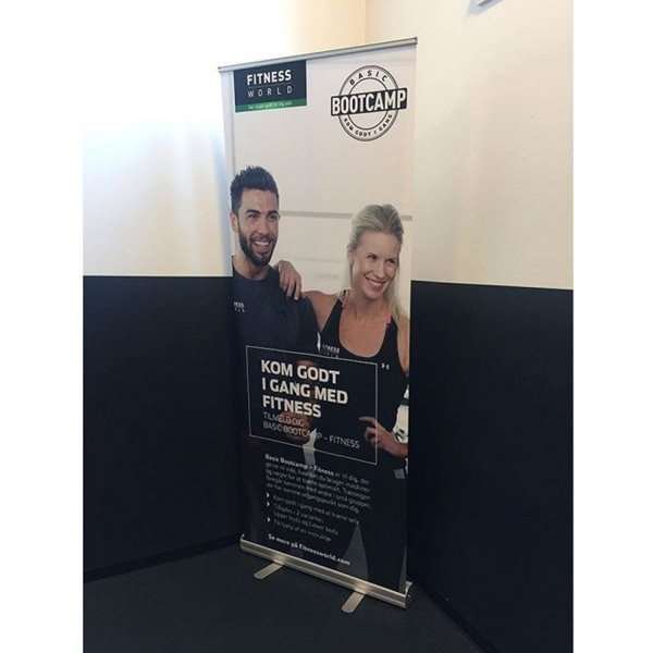 Classic Roll-up, einseitig, 85 x 200 cm - Silber