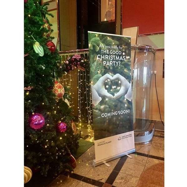 Classic Roll-up, einseitig, 85 x 200 cm - Silber