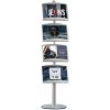 Multi Stand Infoständer einseitig - 4xA3 - 29,7x42 cm große Stahlregale #1