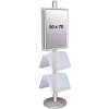 Multi Stand 4 Infoständer - doppelseitig mit 2 Acrylregalen 25mm, 2 x 50 x 70 cm #1