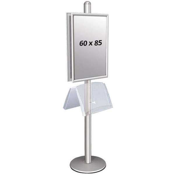 Infost&auml;nder, MultiStand, doppeltseitig, 2 Stahlregale, 2 Klapprahmen, 60 x 85 cm