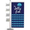 Multi Stand Prospekthalter 19 - einseitig, 1 Stück 70 cm Banner + 4 x A4-Regale #1