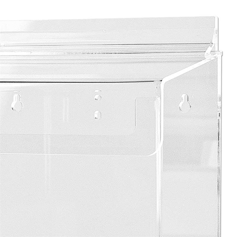 Outdoor-Prospekthalter box aus Acryl vertikal, A4 tief