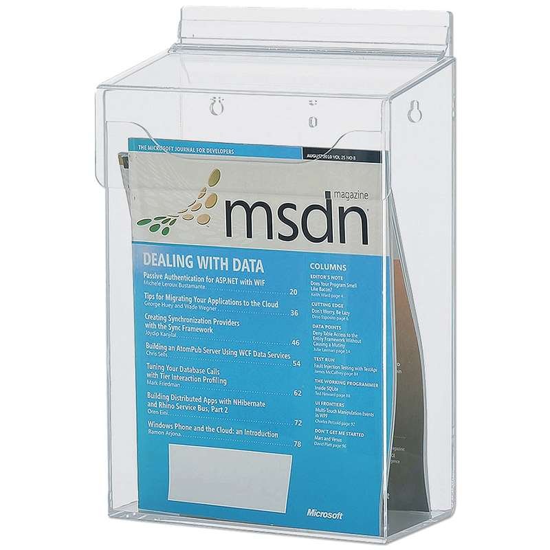 Outdoor-Prospekthalter box aus Acryl vertikal, A4 tief