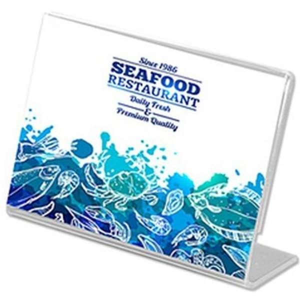 L - Men&uuml;kartenhalter horizontal - A6 - 10,5 x 14,8 cm