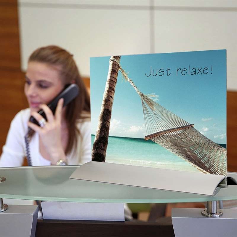 Swing Wing Acrylhalter, horizontal, A4