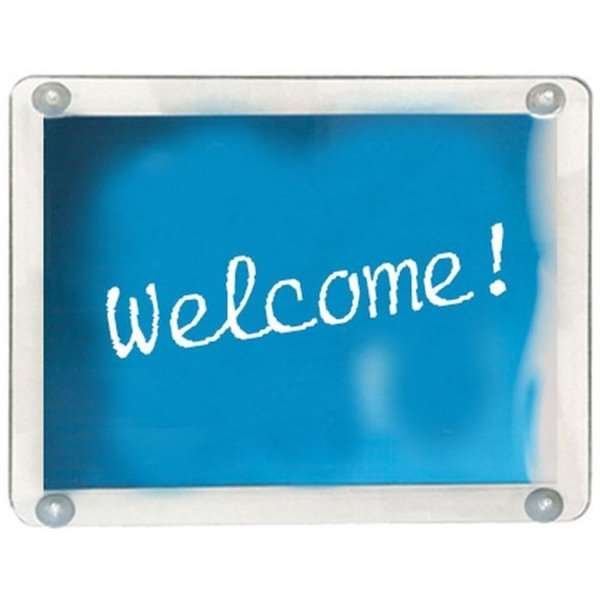 Acrylrahmen mit Saugnapf für Fenster doppelseitig horizontal - A4