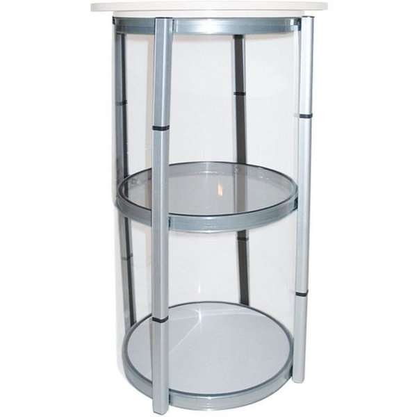 Cirkel Messetisch mit Koffer