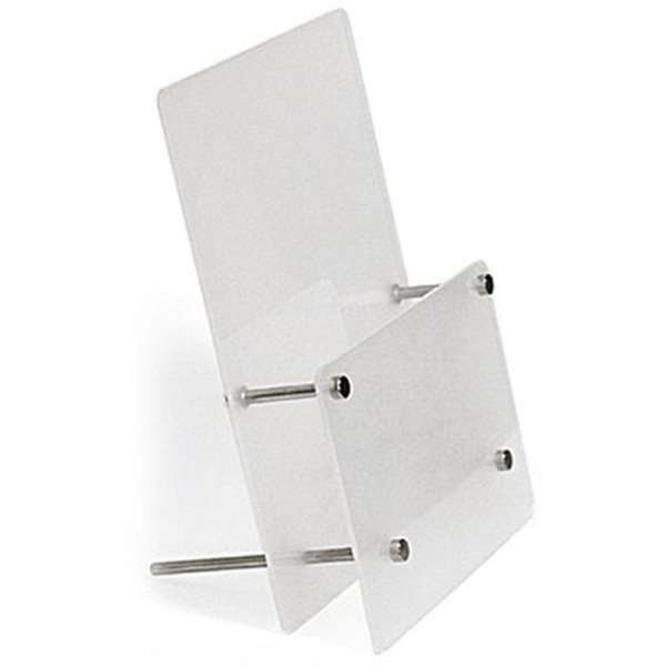 Mattierter Brosch&uuml;renhalter vertikal f&uuml;r Tisch - A5 - 14,8 x 21 cm