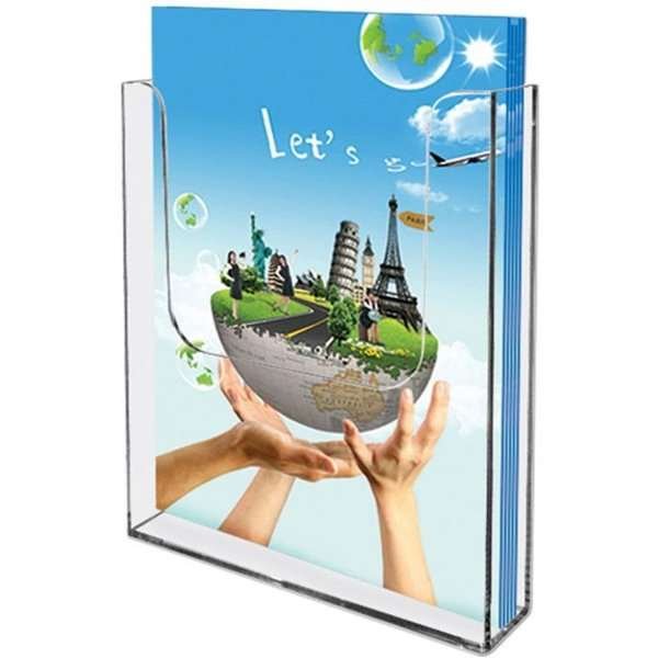 Acryl-Broschürenhalter für die Wand - vertikal - A4 - 21 x 29,7 cm