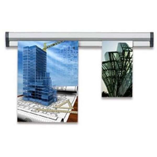 Posterleiste - Fast Note Posterschiene mit 30mm Aluminiumprofil, silber - 75 cm