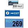 Türschild/Wandschild zur Systematisierung, Silber - 5,2x10cm #2