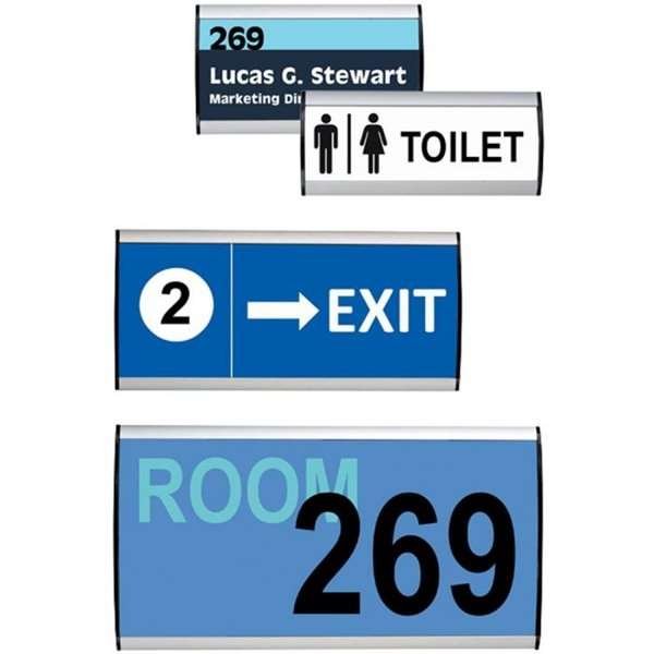 Türschild/Wandschild zur Systematisierung, Silber - 5,2x10cm