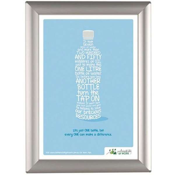 Opti Klapprahmen mit 25mm Aluminiumprofil, silber - 50 x 70 cm