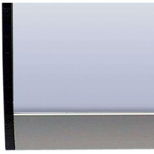 Namensschild für Tisch aus Aluminiumprofil, silber/schwarz - 7,4x15cm