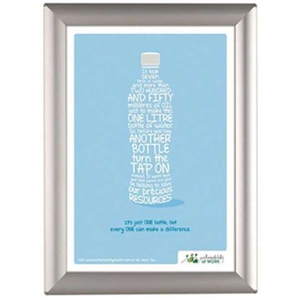 Opti Klapprahmen mit 25mm Aluminiumprofil, Silber - A3