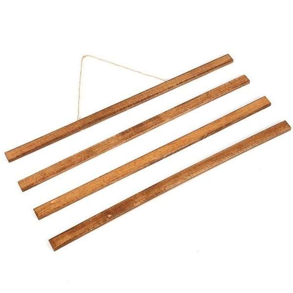 Wooden Posterleiste aus dunkler Buche magnetisch Satz  - 60 cm Set