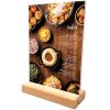 WOOD Block Menu Holder Acryl A5 vertikal/gewinkelt #1