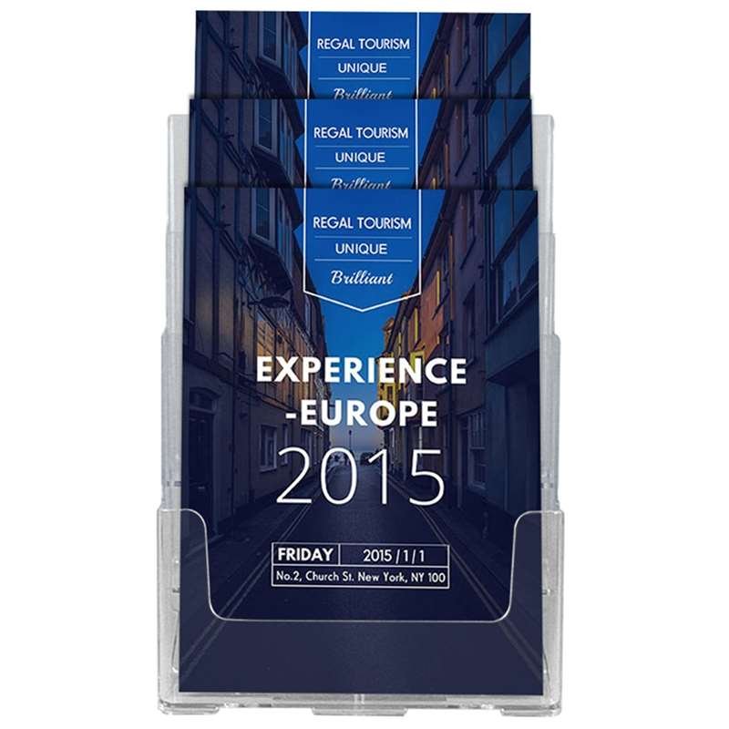 Tisch- und Wandprospekthalter aus Acryl, 3 x A4