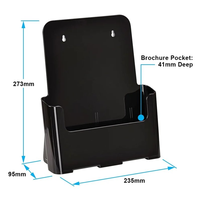 Table & Wall Dispenser, A4 Acrylhalter, schwarz
