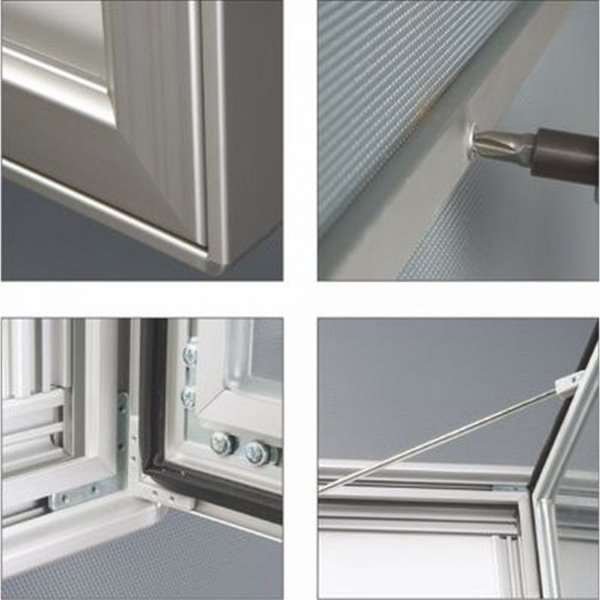 Aushängeschrank magnetisch mit Schloss - 4xA4