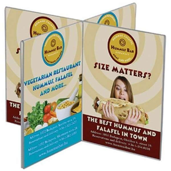 Kreuz-Menükartenhalter vertikal - A6 - 10,5 x 14,8 cm