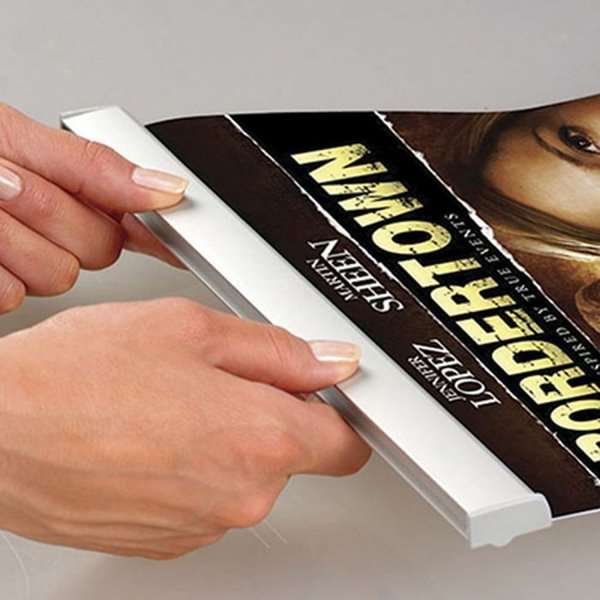 Posterklemmen-Set, Posterleiste mit 25mm Aluminium-Posterstreifen - 85 cm (A0)