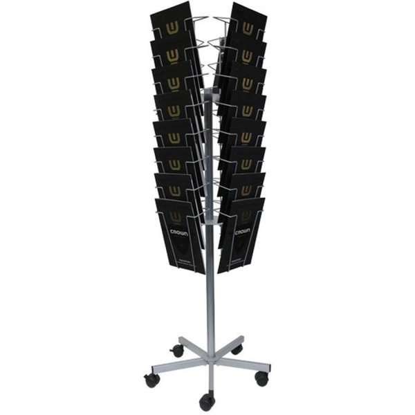 Spin Brochurenständer/karussell mit Rollen, 32 x A4