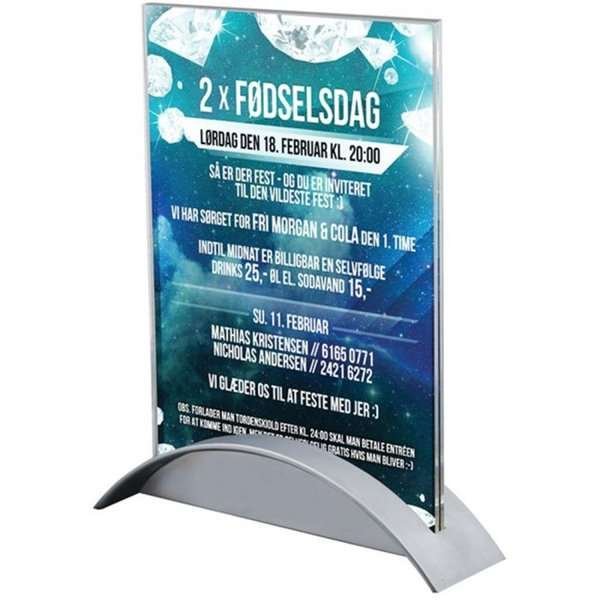 Rocket-Menükartenhalter vertikal - A5 - 14,8 x 21 cm - grau