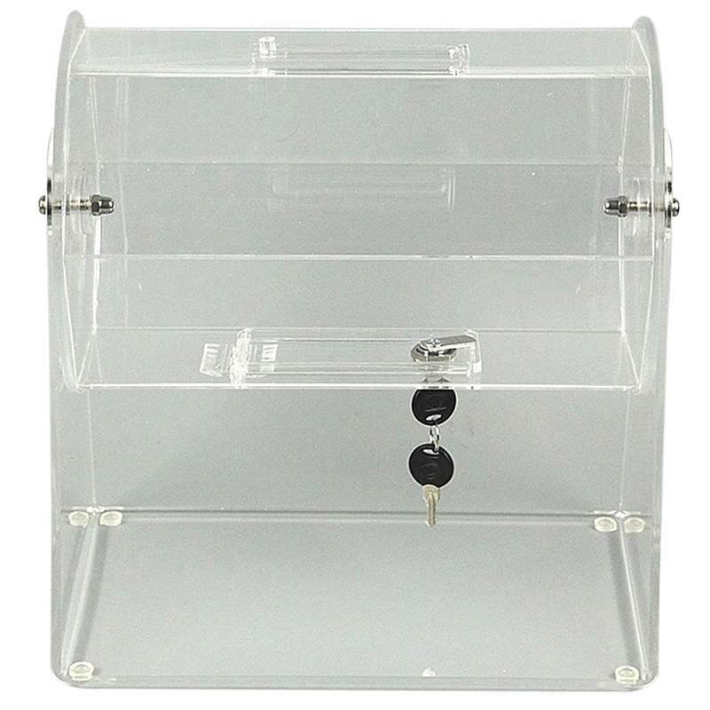 Tombolatrommel aus Acryl, mit Schloss