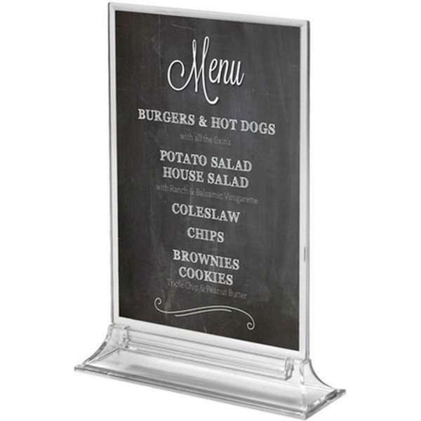 Vertikaler Men&uuml;kartenhalter Acryl - A5 - 14,8 x 21 cm