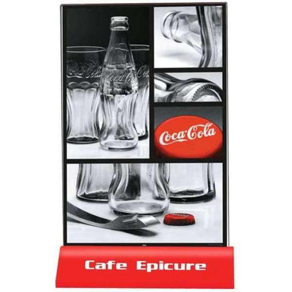 Pyramid Menükartenhalter vertikal - A5 - 14,8 x 21 cm - rot