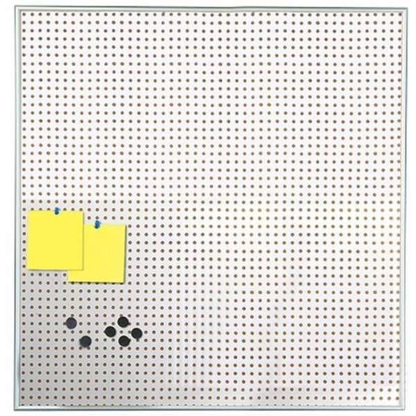 Kombi-Informationstafel, 9mm Aluminiumprofil mit Stahl-/Kork-R&uuml;ckplatte, silber - 12 x A4