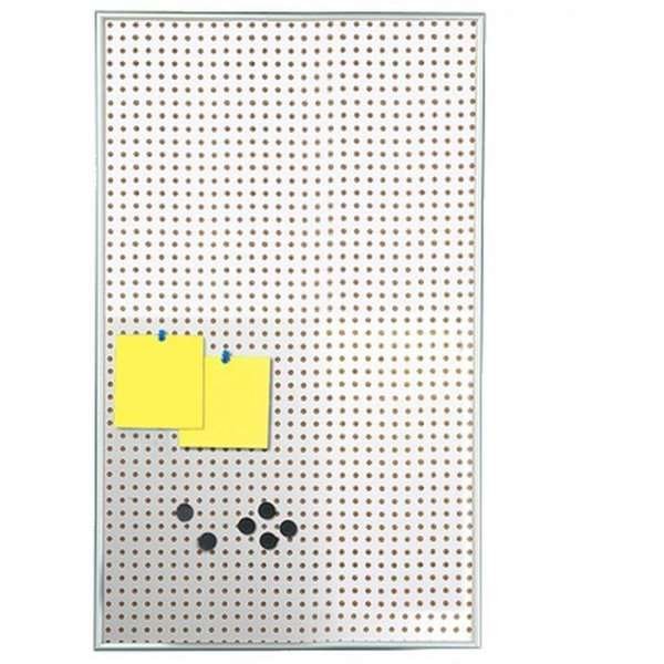 Kombi-Informationstafel 9mm Aluminiumprofil mit Stahl-/Korkr&uuml;ckplatte, silber - 6xA4