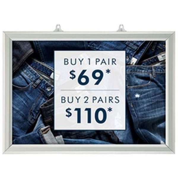 Slide-in Rahmen doppelseitig horizontal - 25mm - A3 - Silber