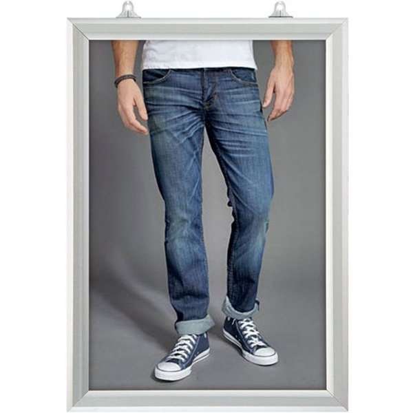 Slide-in Rahmen doppelseitig vertikal - 25mm - A1 - Silber