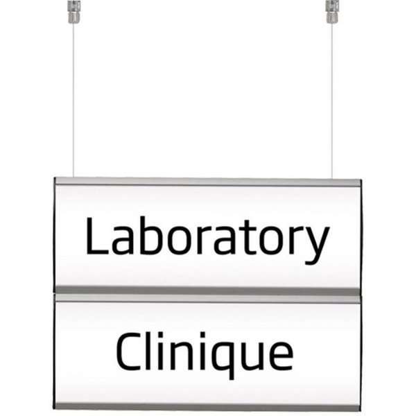Doppelseitiges Hängeschild, 2 Schichten - 50 x 29,6 cm