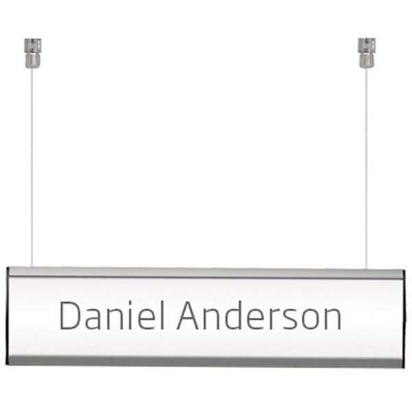 Doppelseitiges Hängeschild, 1 Lage - 50 x 7,4 cm