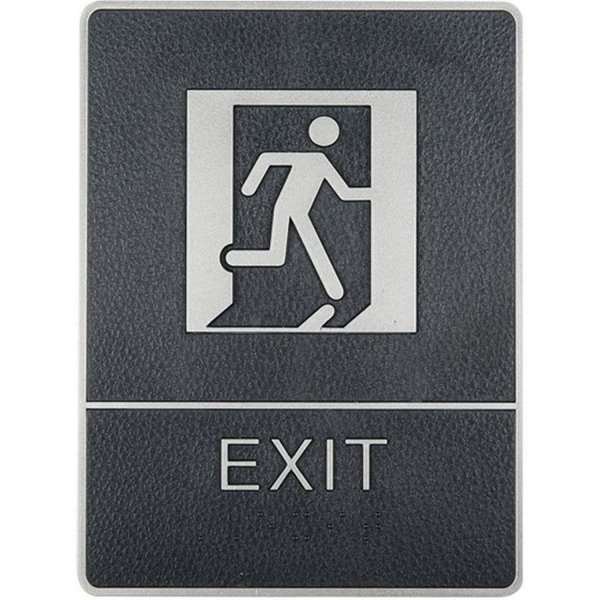 Symbol, Türschild, Mit, Blindenschrift - Exit