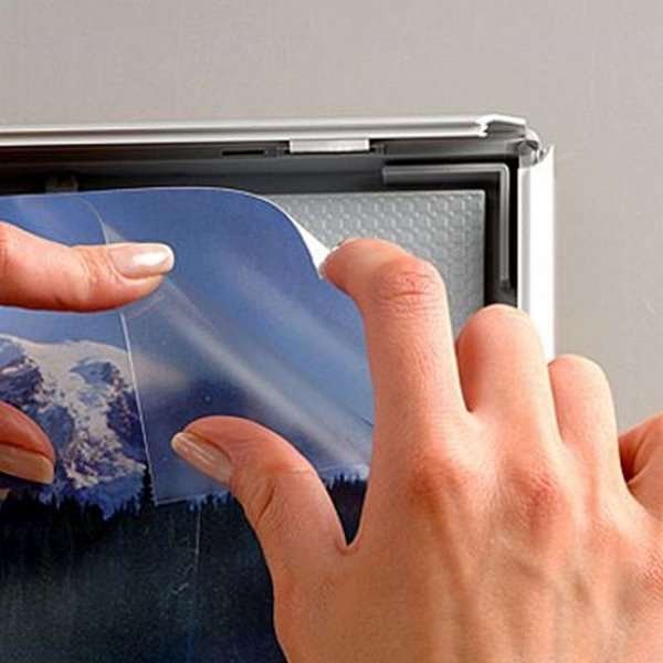 Foto-Klapprahmen mit 25mm Aluminiumprofil, schwarz - A4