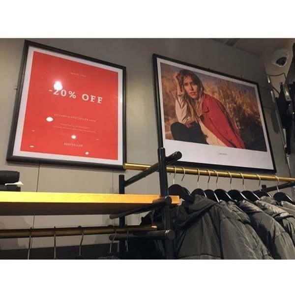 Opti Klapprahmen mit 25mm Aluminiumprofil, schwarz - A3