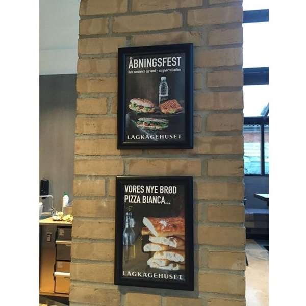 Opti Klapprahmen mit 25mm Aluminiumprofil, schwarz - A3