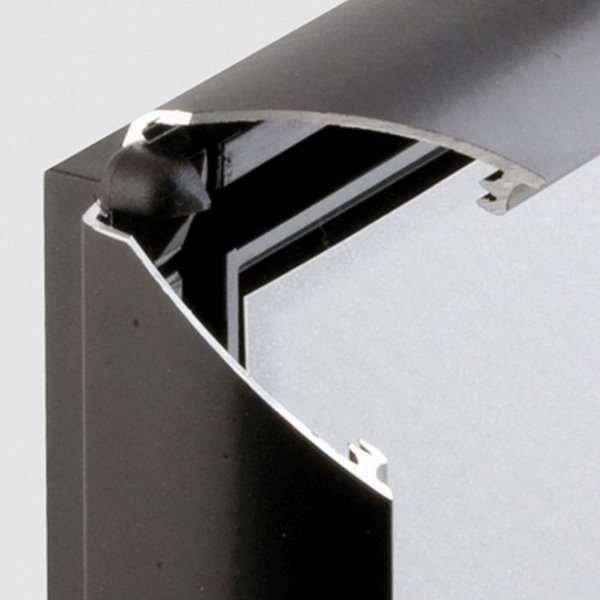 Opti Klapprahmen mit 25mm Aluminiumprofil, schwarz - A4