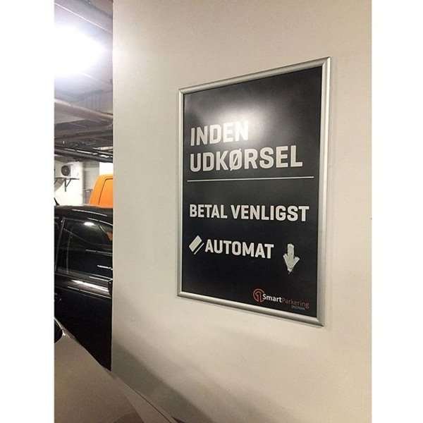 Opti Klapprahmen mit 25mm Aluminiumprofil, silber - 50 x 70 cm