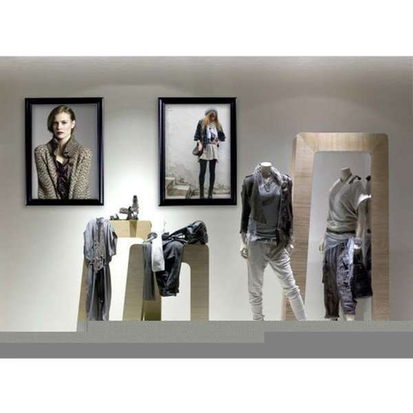 Klapprahmen mit 40mm Antik-Aluminiumprofil, schwarz - 70 x 100 cm