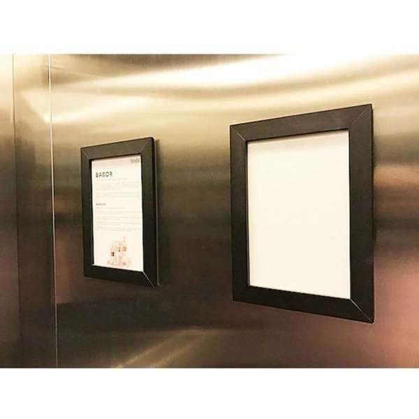CROWN Klapprahmen mit 33mm Aluminium-Flachprofil, schwarz - A3